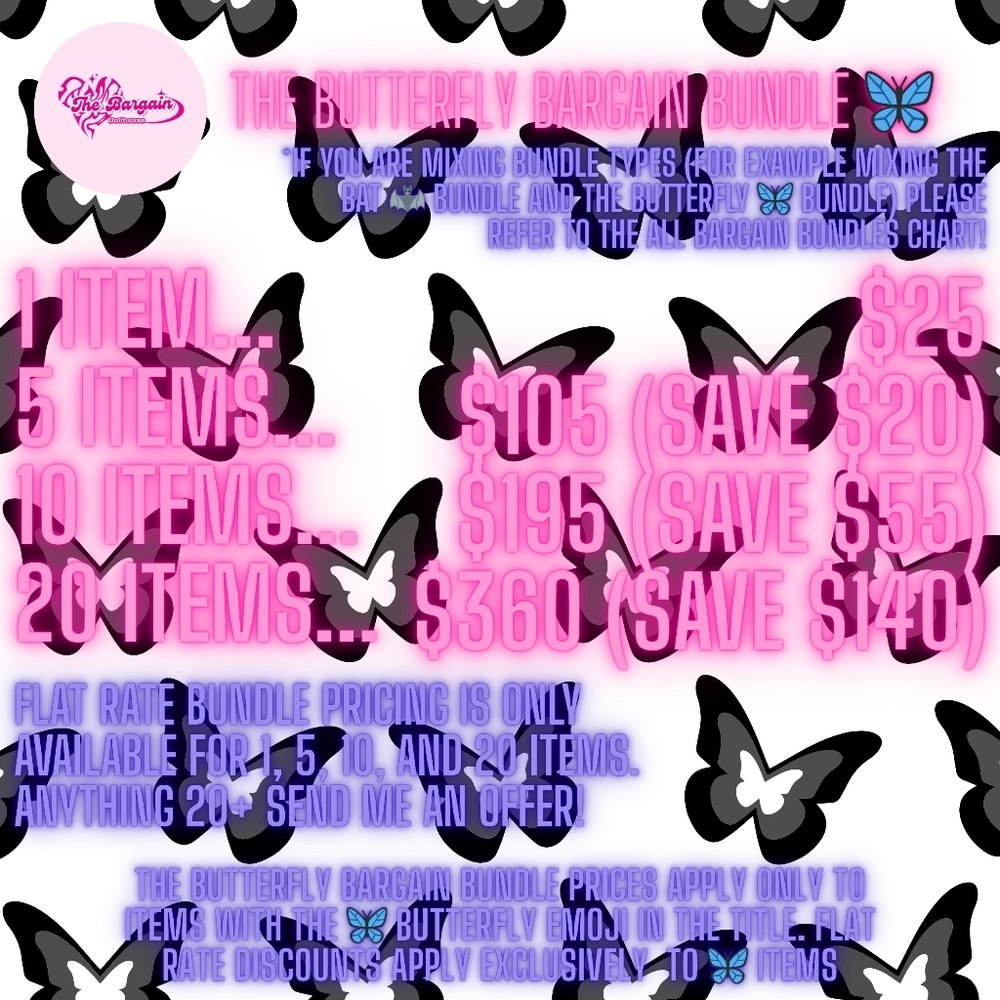 🦋 Butterfly Bargain Bundle Chart